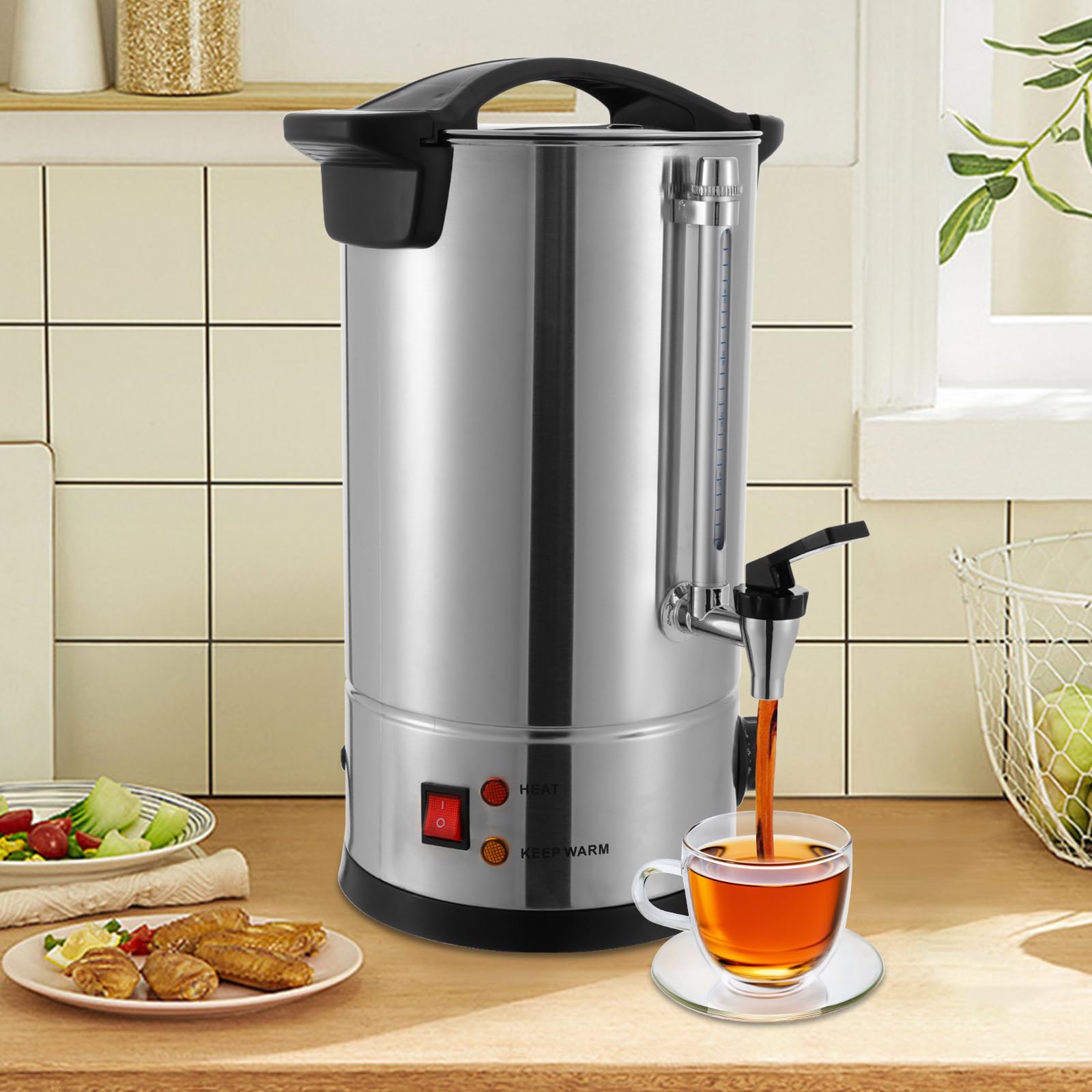 Amazon.com | Kreiaoer Commercial Coffee Urn, 50Cups/8L Stainless